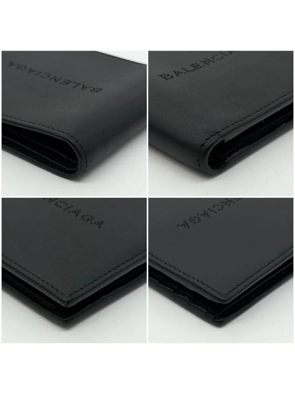 Balenciaga Perforated Leather Bifold Everyday Wallet
